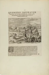 How the Emperor of the Kingdom of Guiana Adorns His Nobles... (from book, Americae, parts seven and eight)