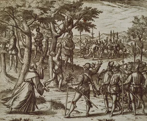 Sentence to Hanging of Some Men of Christopher Columbus in New World