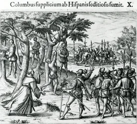 Sentence to Hanging of Some Men of Christopher Columbus in the New World