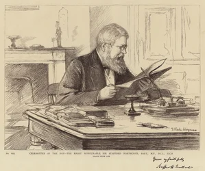 Celebrities of the Day, the Right Honourable Sir Stafford Northcote, Baronet, MP, DCL, GCB
