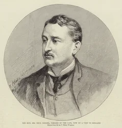The Honourable Mr Cecil Rhodes, Premier of the Cape, now on a Visit to England