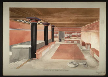 Reimagined Throne Room of the Palace of Minos at Knossos (detail)