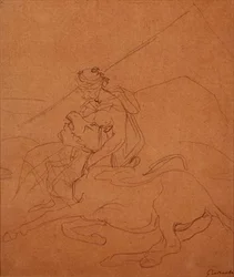 Arab Holding the Head of His Dying Horse