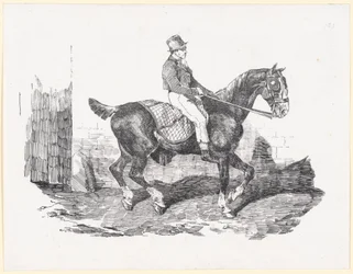 Carriage Horse Ridden by a Groom, also called English Horse with a Checkered Blanket