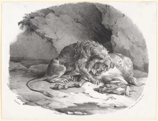 A Horse Being Devoured by a Lion