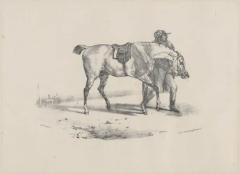 A Horse Being Walked Before the Race