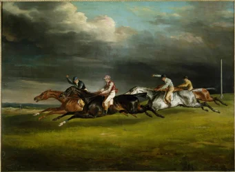 Horse Race - The Derby of 1821 at Epsom