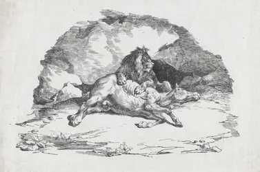 Lion Devouring a Horse