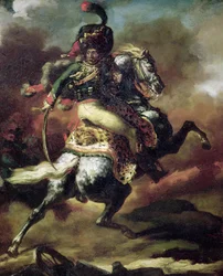 Officer of the Hussars Charging on Horseback