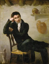 Portrait of an artist in his studio