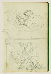 Two Compositional Studies of a Lion Hunt