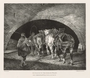 Various Subjects Drawn from Life and on Stone: Entrance to Adelphi Wharf