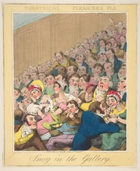Theatrical Pleasures, Snug in the Gallery, Plate 3, ca. 1835
