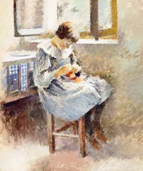 Girl Sewing