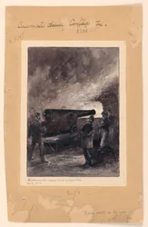 A Casemate Gun During the Conflagration