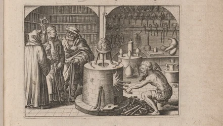 Illustration for Tripvs avrevs, hoc est, Tres tractatvs chymici selectissimi, 1618