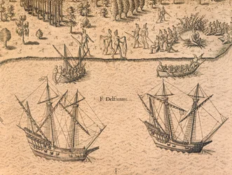 The Arrival of French Ships in Florida