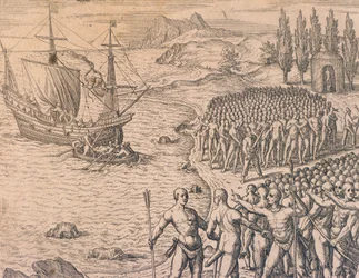 The arrival of the Portuguese in Peru