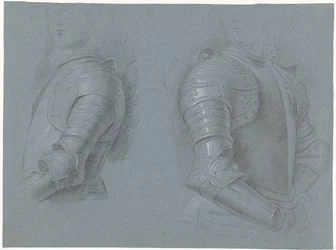 Study Sheet with the Left and Right Side of a Cuirass