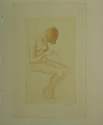 Woman Doing Her Nails (6th large nude)