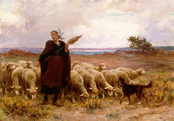 Shepherdess with her Flock, 1907