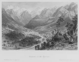 Cauterets, in the Pyrenees (engraving)