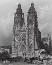 Exterior of the Cathedral of St Gatien, Tours