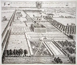 The South East Prospect of Frogpool, the Seat of Rowland Fdyon, from 