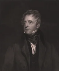 Portrait of English actor John Fawcett (1768-1837), engraving by W J Edwards from painting by Thomas Lawrence, Virtue and Co Publisher, London