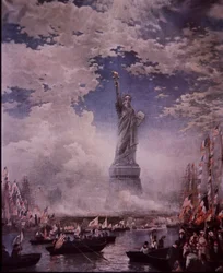 Unveiling of the Statue of Liberty in New York Harbor, 28 October 1886