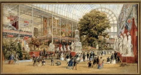 Queen Victoria Visits the 1851 Exhibition at the Crystal Palace in London