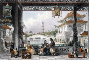 Pavilion and Gardens of a Mandarin near Peking, China