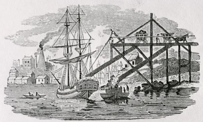 Loading Coal on Cargo Ships from 