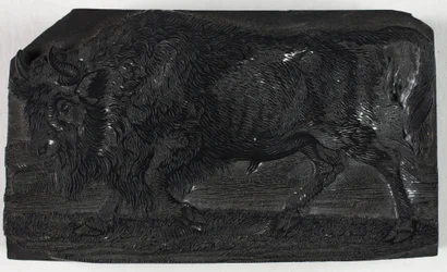 Woodblock for The Urus or Wild Bull, from A General History of Quadrupeds