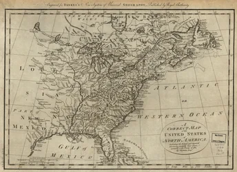 A Correct Map of the United States of North America; Including the British and Spanish Territories, Carefully Laid Down Agreeable to the Treaty of 1784