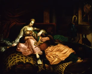 Interior Scene with Sultan and Concubine