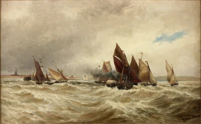 Towing Boats out of Calais