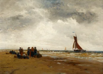 Waiting for the Fishing Boats Return, Holland