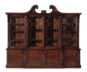 A George III breakfront bookcase
