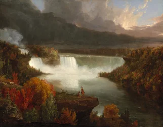 Distant View of Niagara Falls, 1830