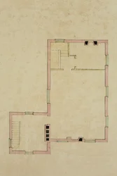 Floor Plan of the Second Floor of the Proposed Villa at Catskill