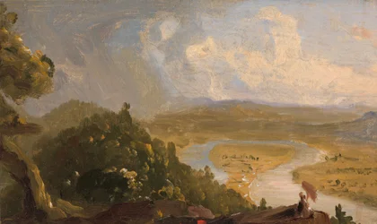 Sketch for View from Mount Holyoke, Northampton, Massachusetts..., The Oxbow