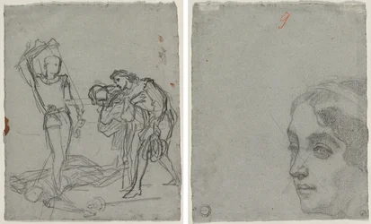 Duel after the Masked Ball (recto); Head of a Woman (verso)