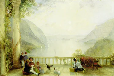 Figures on a Balcony, Probably at Westpoint
