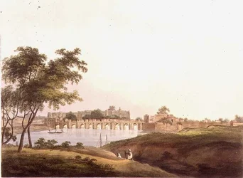 The Bridge at Juonpore, Bengal, engraved by H. Merke, pub. by Edward Orme 1804
