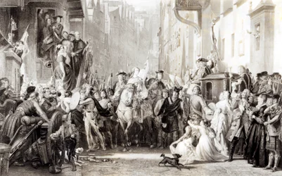 Prince Charles Edward (1720-88) and the Highlanders Entering Edinburgh after the Battle of Preston, 21st September 1745