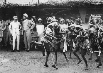 Girls from the Bundu Tribe Dancing Before the Prince, Freetown, Sierra Leone
