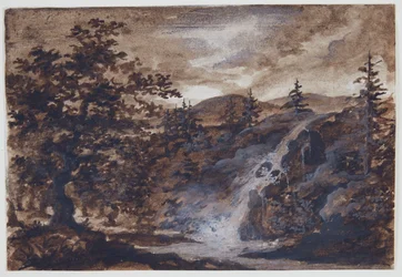 Landscape with Cliffs, Trees, and a River