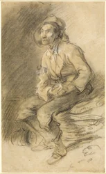 A Woodman Seated on a Bundle of Faggots