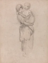 A Young Girl Holding a Child